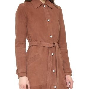 NWT Elizabeth and James Whitley Suede Coat XS